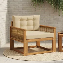 vidaXL Buiten Midden Sofa Naturel