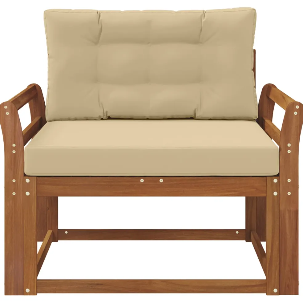vidaXL Buiten Midden Sofa Naturel