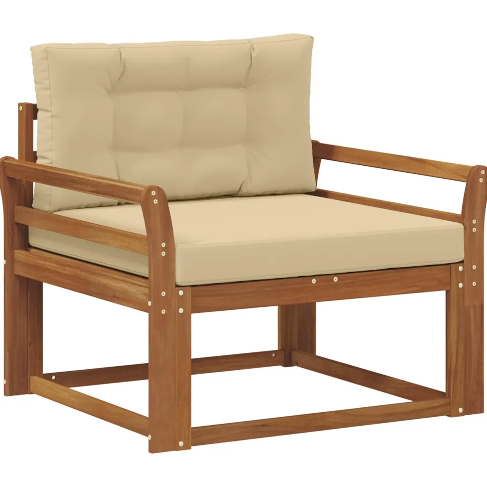 vidaXL Buiten Midden Sofa Naturel