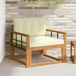 vidaXL Buiten Midden Sofa Naturel