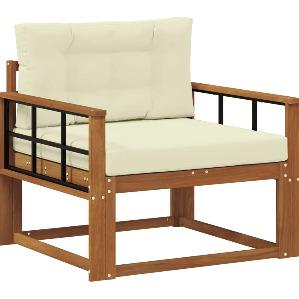 vidaXL Buiten Midden Sofa Naturel