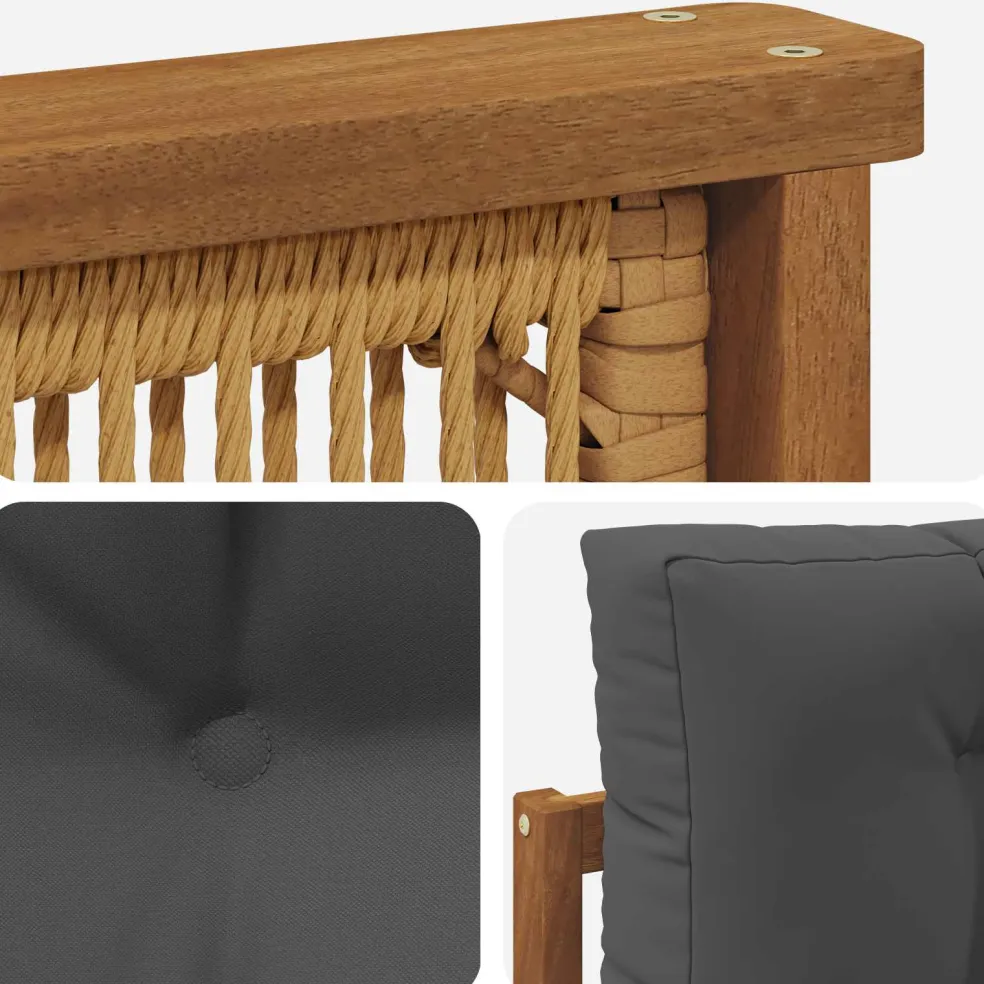vidaXL Buiten Midden Sofa Naturel