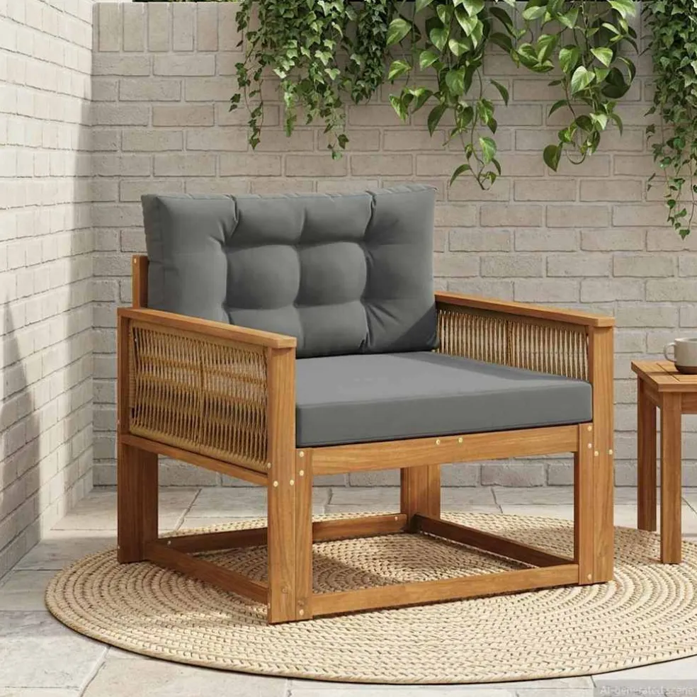 vidaXL Buiten Midden Sofa Naturel