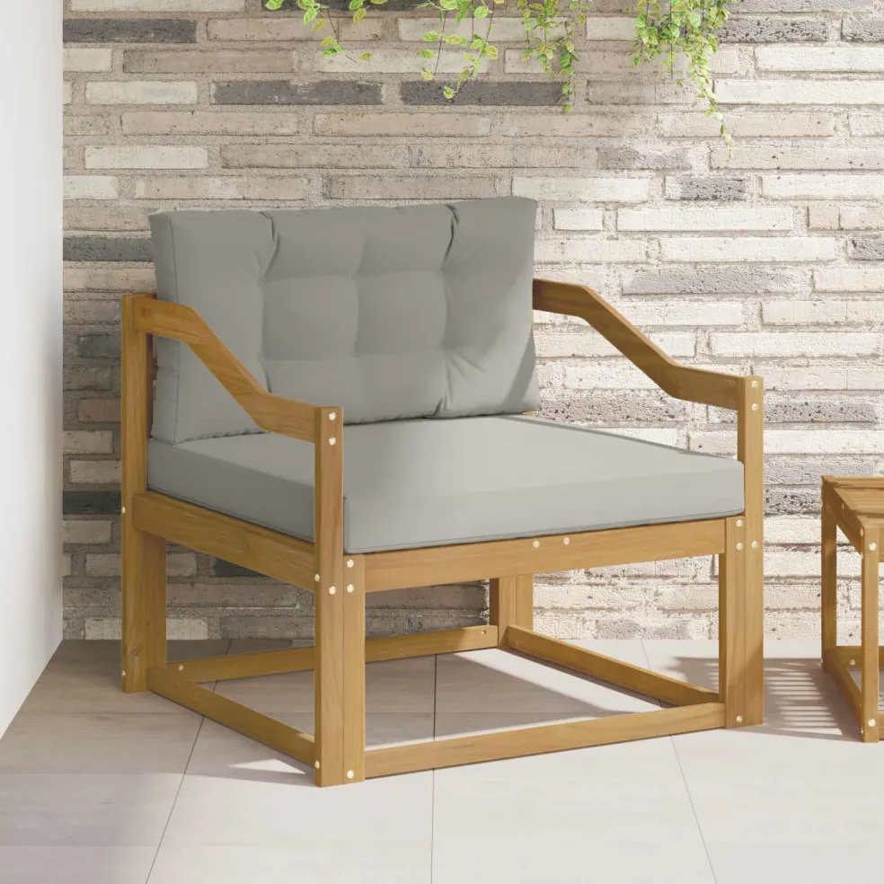 vidaXL Buiten Midden Sofa Polyester Wit