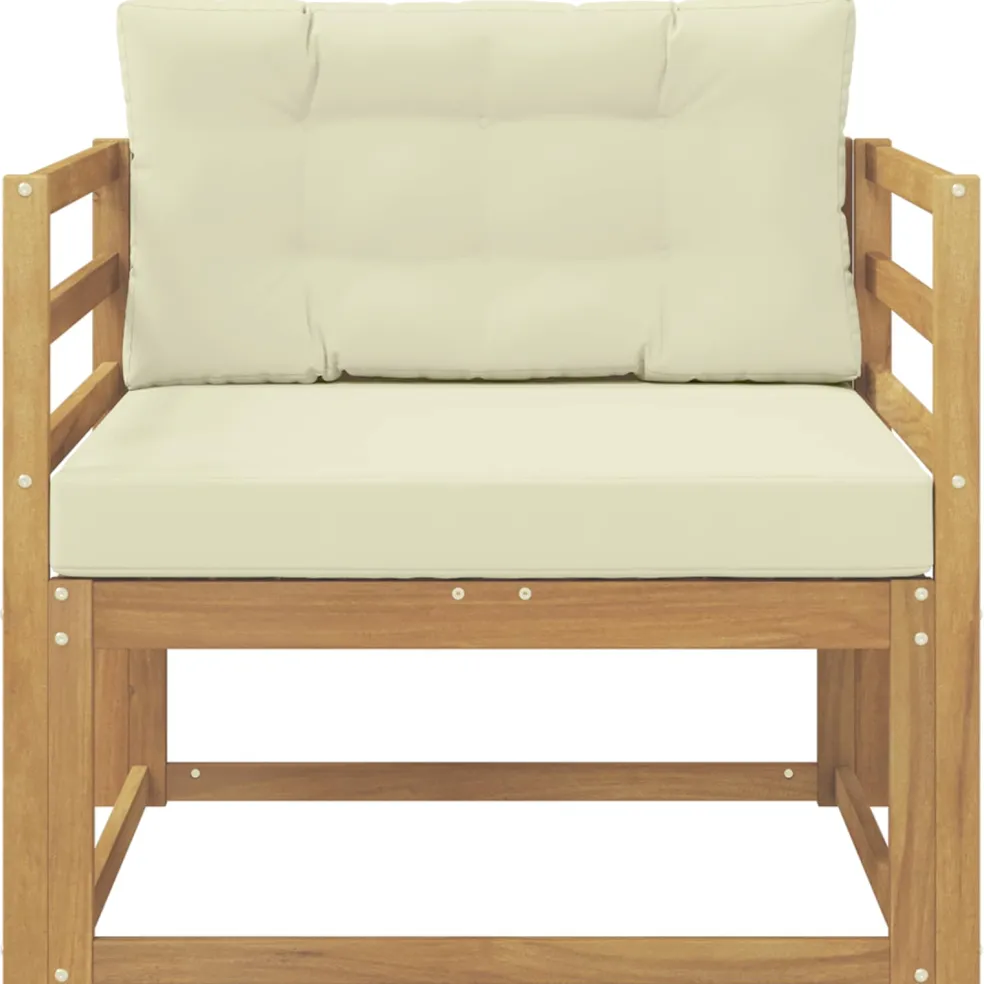 vidaXL Buiten Midden Sofa Polyester Wit