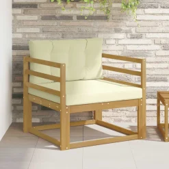 vidaXL Buiten Midden Sofa Polyester Wit