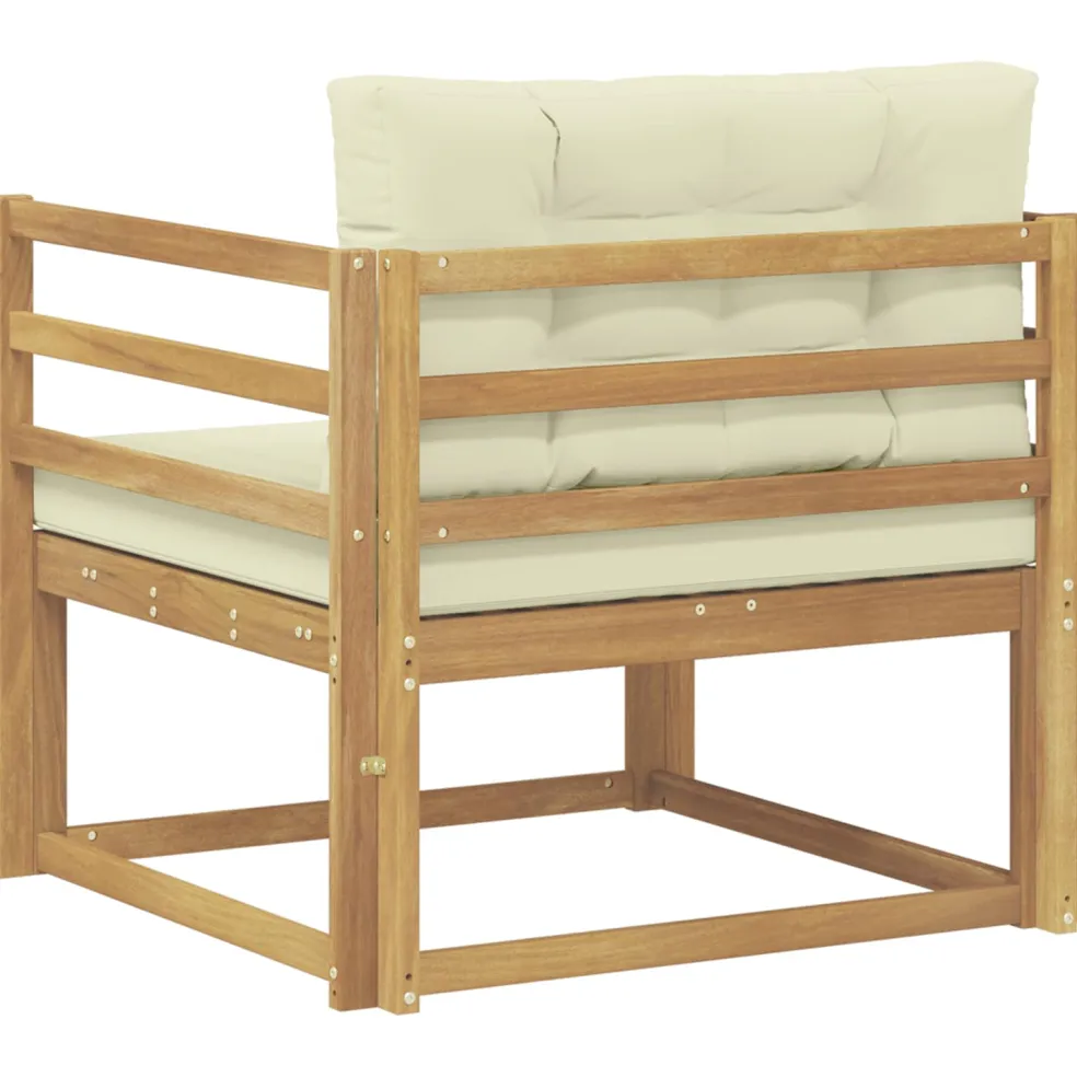 vidaXL Buiten Midden Sofa Polyester Wit