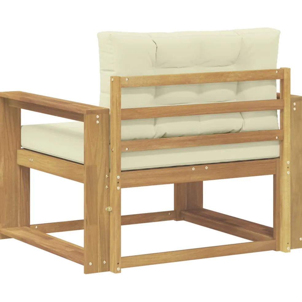 vidaXL Buiten Midden Sofa Polyester Wit