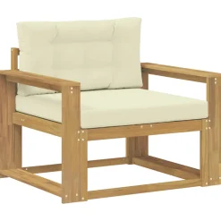 vidaXL Buiten Midden Sofa Polyester Wit