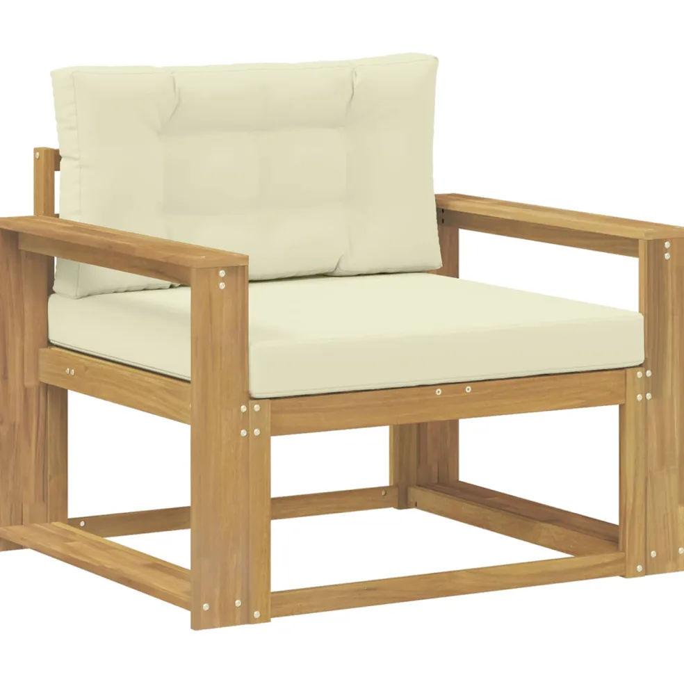 vidaXL Buiten Midden Sofa Polyester Wit