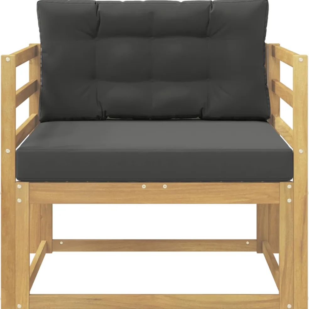 vidaXL Buiten Midden Sofa Polyester Wit