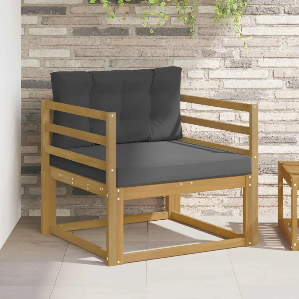 vidaXL Buiten Midden Sofa Polyester Wit
