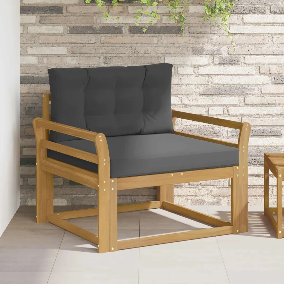 vidaXL Buiten Midden Sofa Polyester Wit