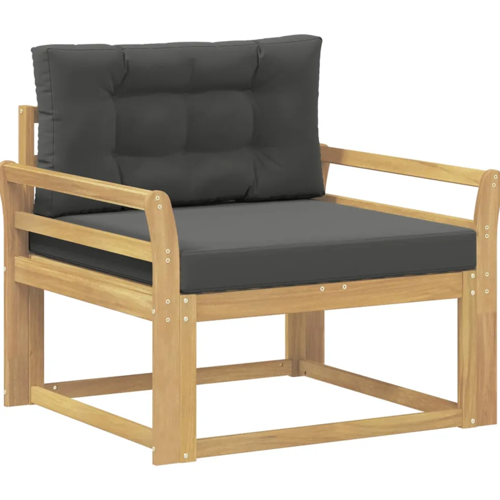 vidaXL Buiten Midden Sofa Polyester Wit