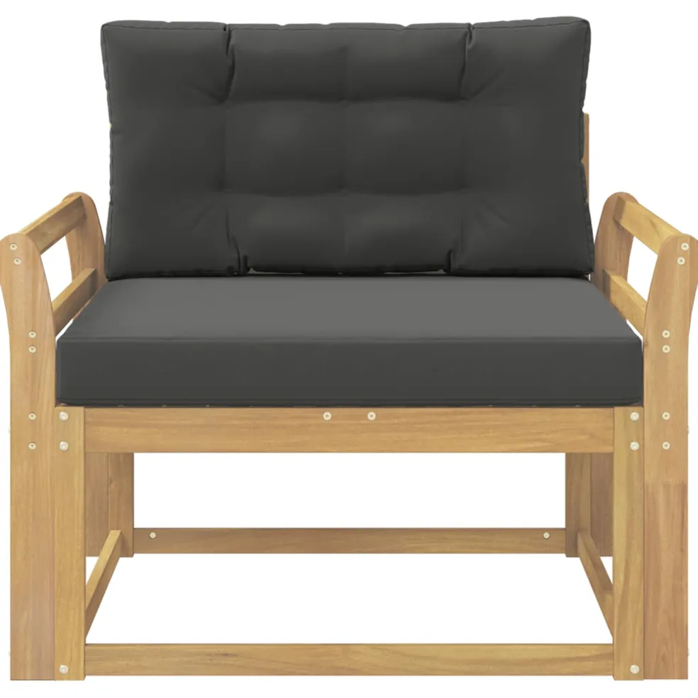 vidaXL Buiten Midden Sofa Polyester Wit