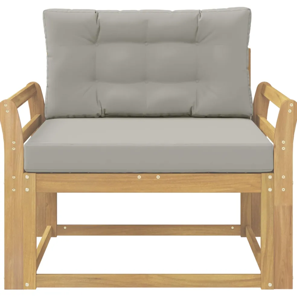 vidaXL Buiten Midden Sofa Polyester Wit