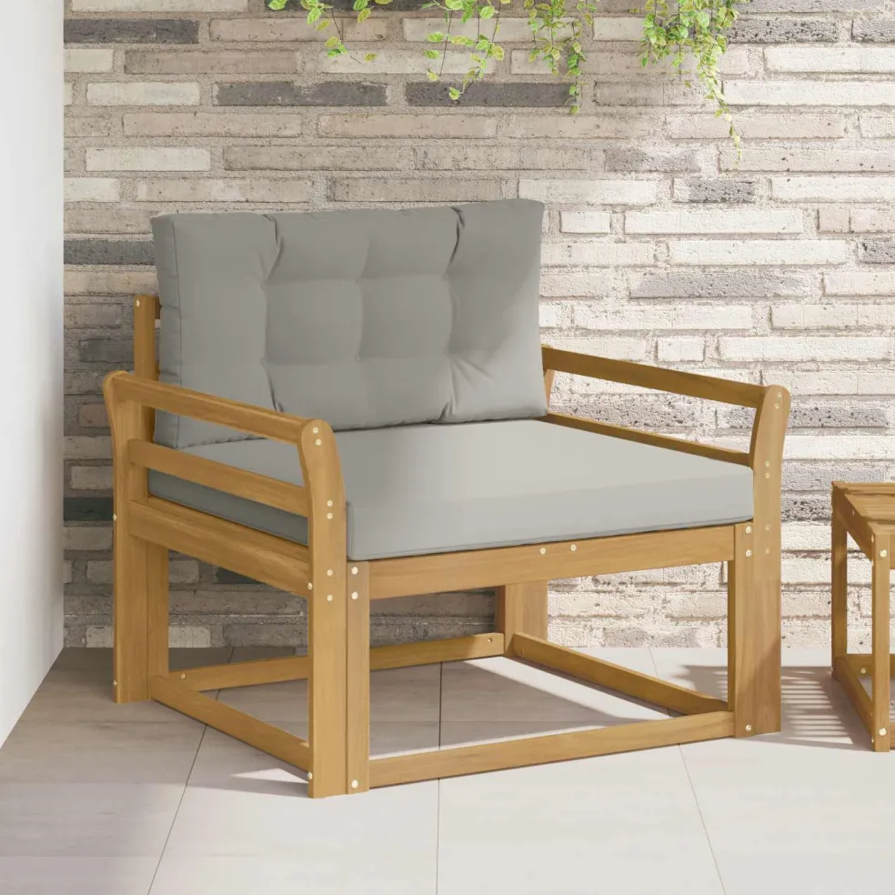 vidaXL Buiten Midden Sofa Polyester Wit