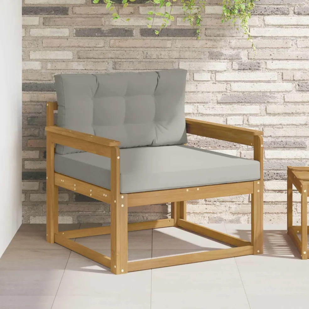 vidaXL Buiten Midden Sofa Polyester Wit