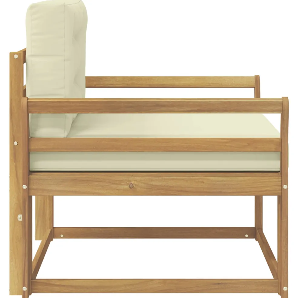 vidaXL Buiten Midden Sofa Polyester Wit