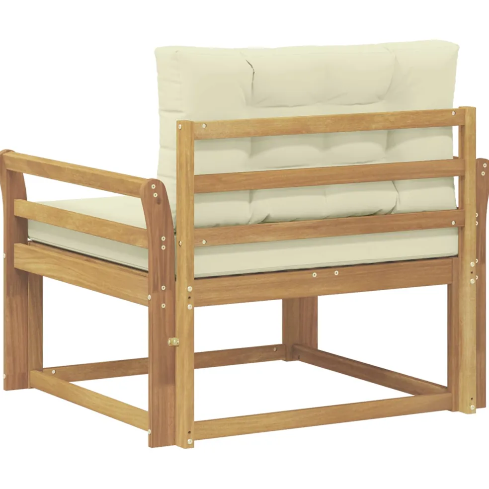 vidaXL Buiten Midden Sofa Polyester Wit