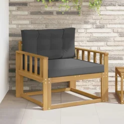 vidaXL Buiten Midden Sofa Polyester Wit