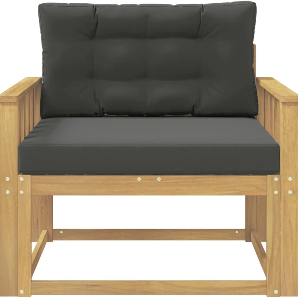vidaXL Buiten Midden Sofa Polyester Wit