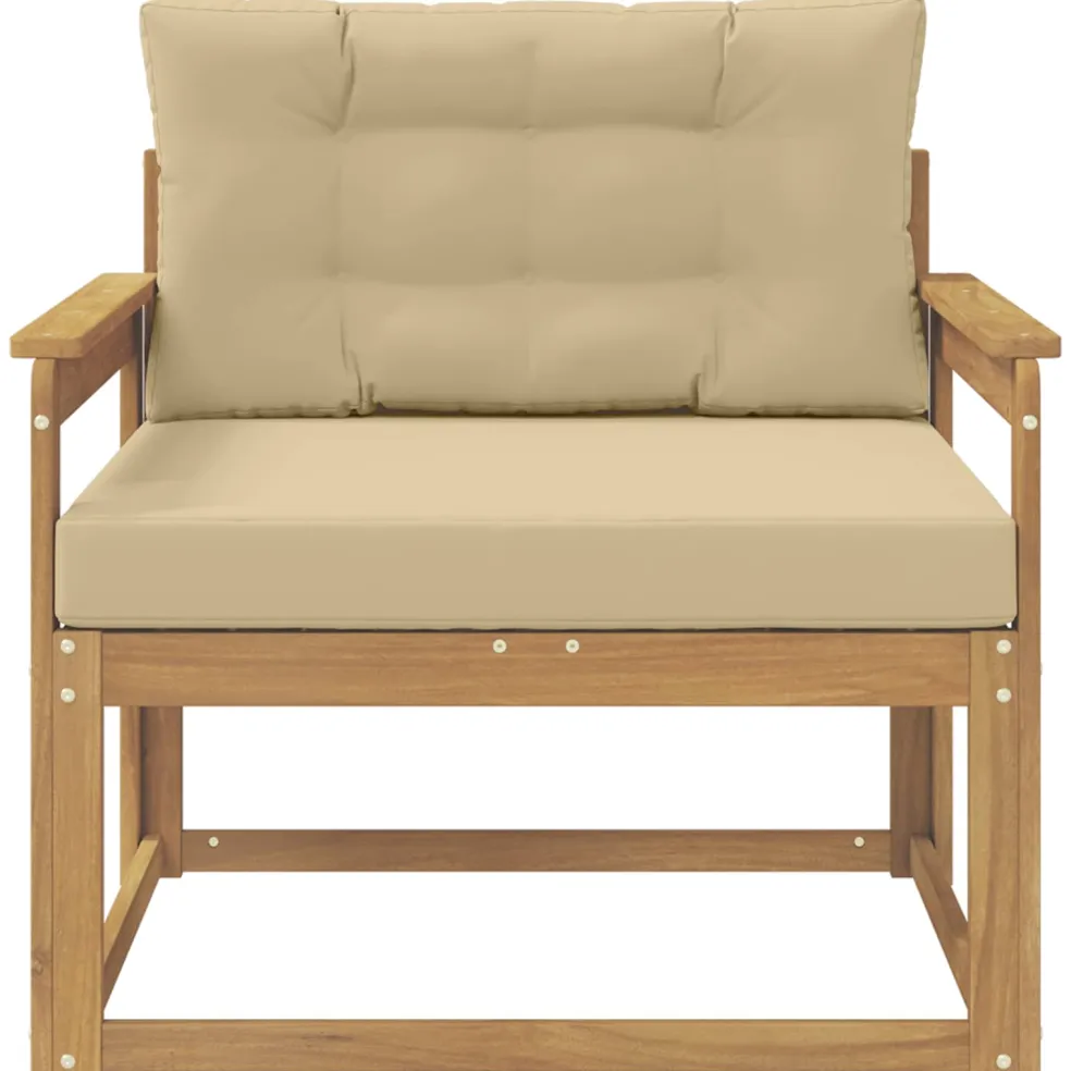 vidaXL Buiten Midden Sofa Polyester Wit