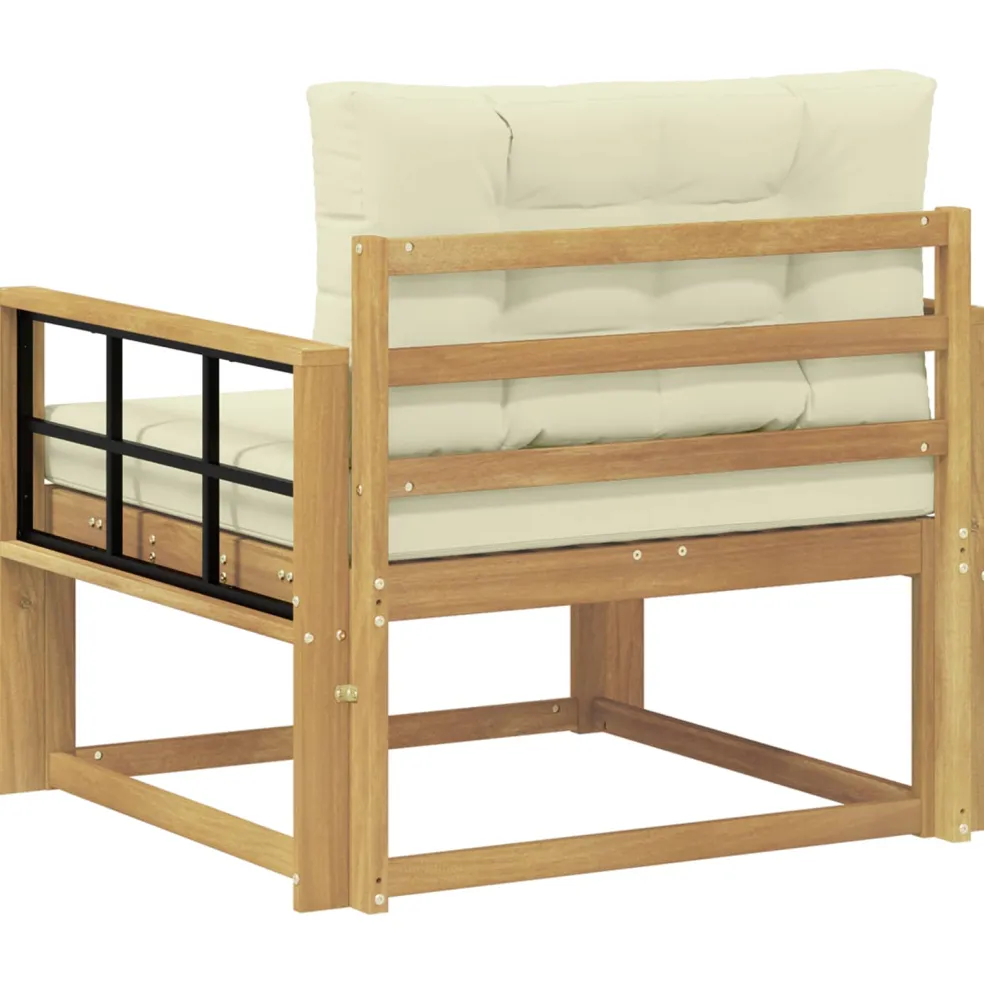 vidaXL Buiten Midden Sofa Polyester Wit