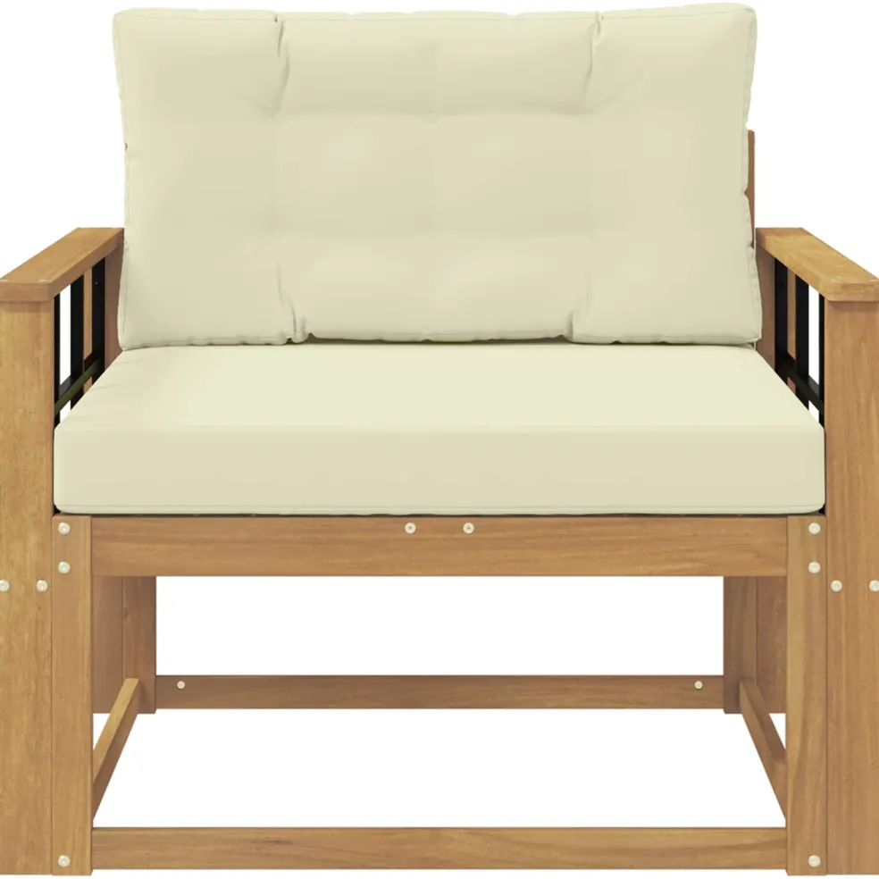vidaXL Buiten Midden Sofa Polyester Wit