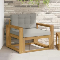 vidaXL Buiten Midden Sofa Polyester Wit