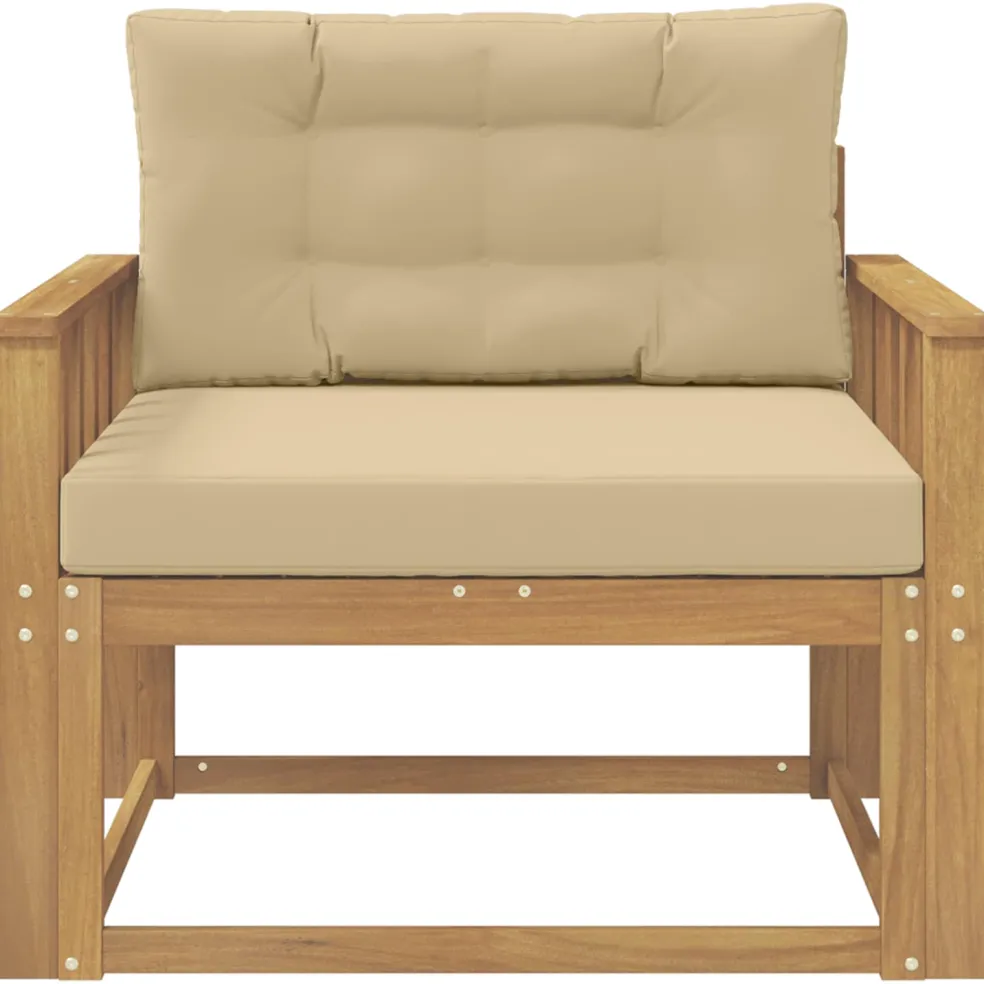vidaXL Buiten Midden Sofa Polyester Wit