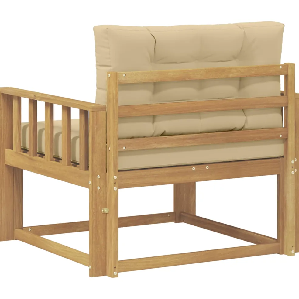 vidaXL Buiten Midden Sofa Polyester Wit