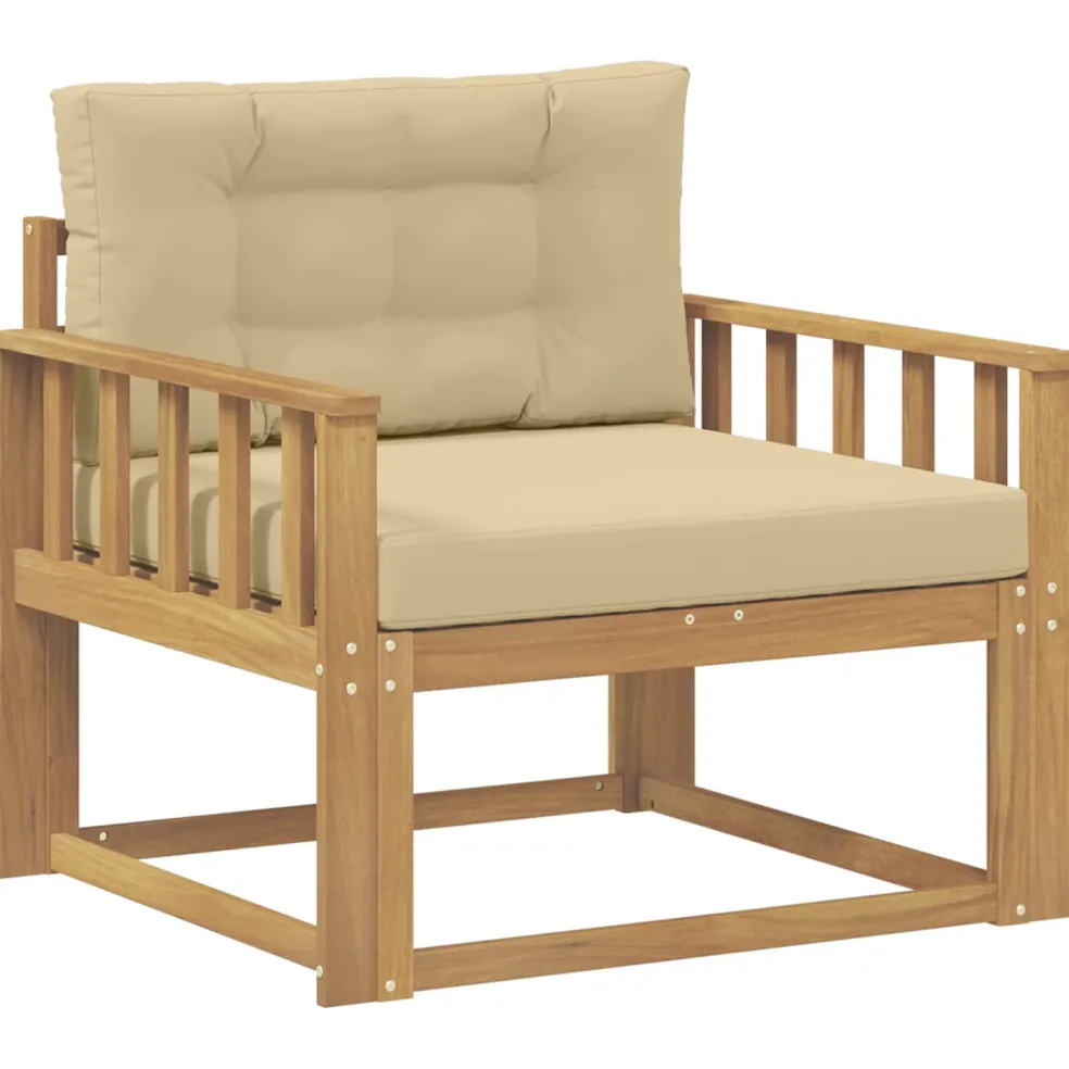 vidaXL Buiten Midden Sofa Polyester Wit