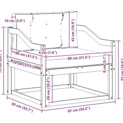 vidaXL Buiten Midden Sofa Polyester Wit