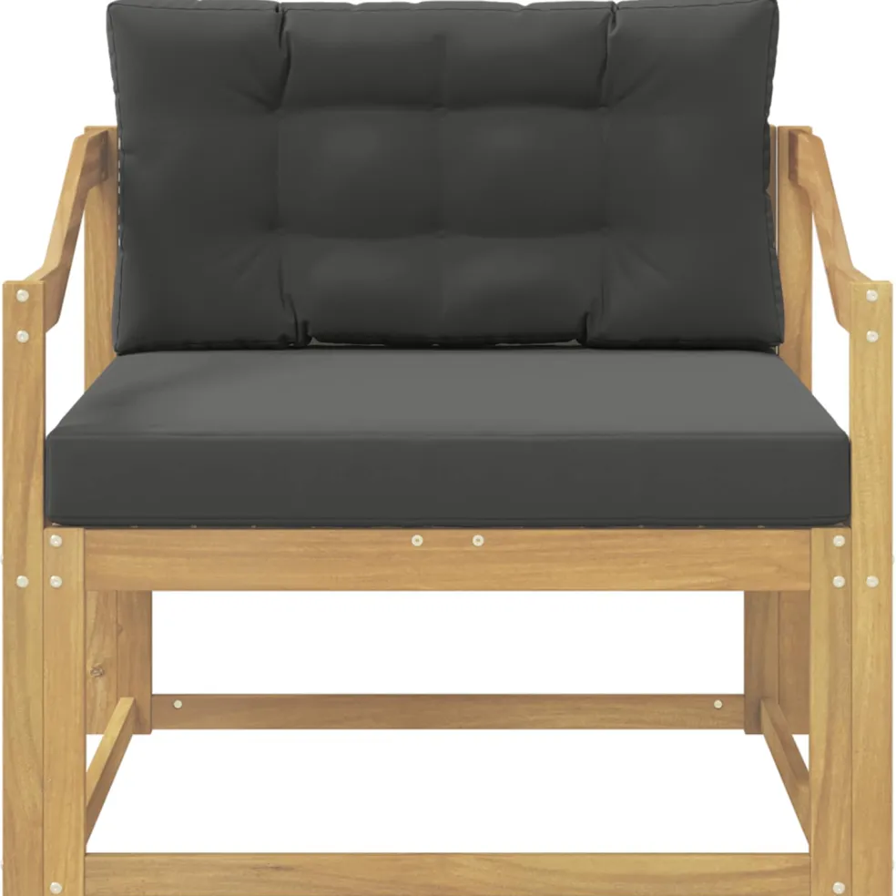vidaXL Buiten Midden Sofa Polyester Wit