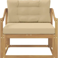 vidaXL Buiten Midden Sofa Polyester Wit