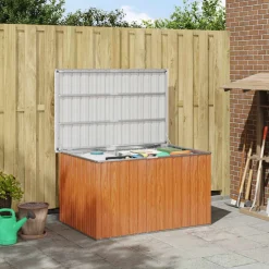 vidaXL Buitenopslagdoos Gegalvaniseerd staal 150 x 101 x 91 cm Hout