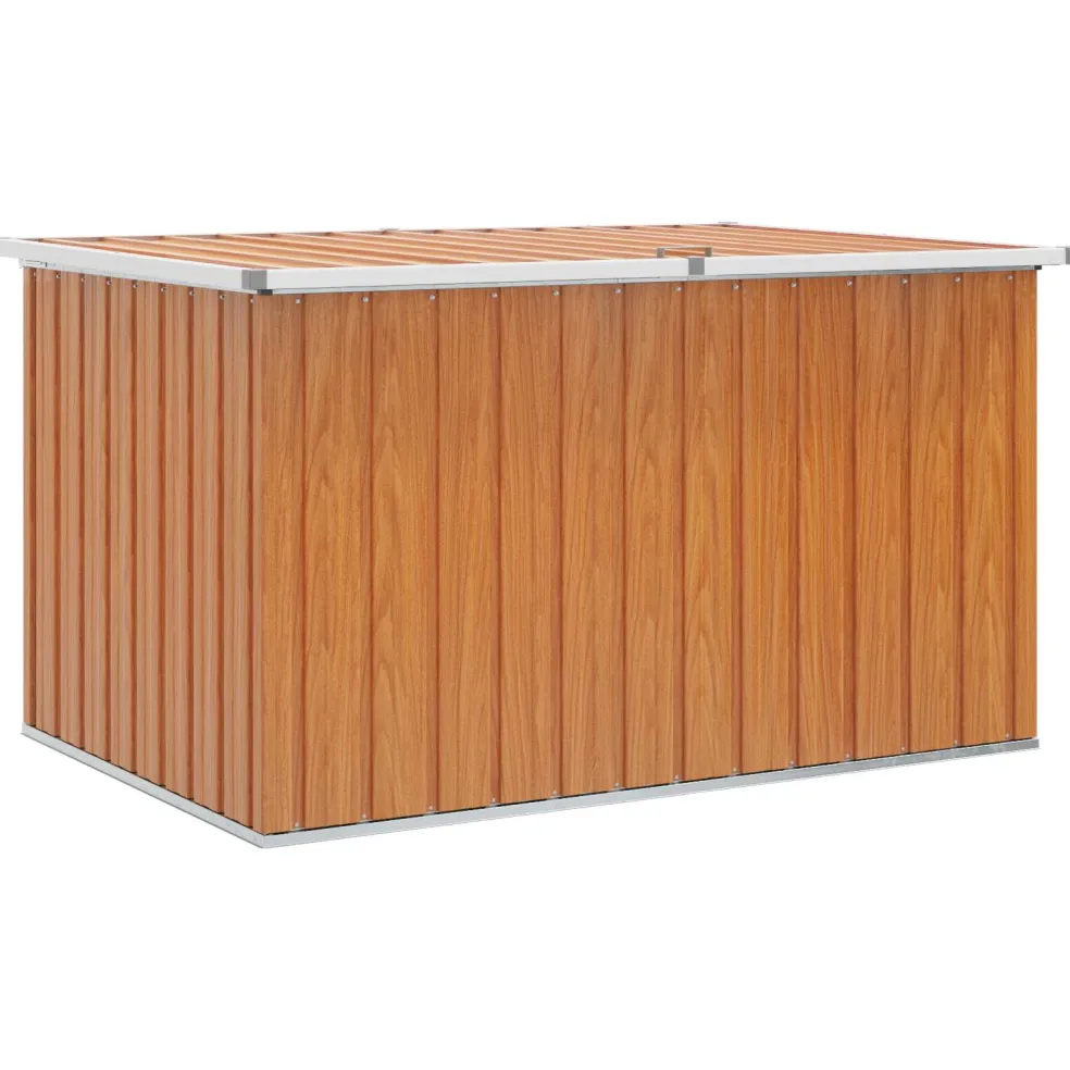vidaXL Buitenopslagdoos Gegalvaniseerd staal 150 x 101 x 91 cm Hout