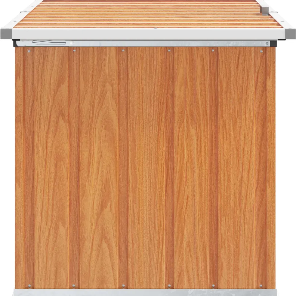 vidaXL Buitenopslagdoos Hout 109 x 67 x 65 cm Gegalvaniseerd staal