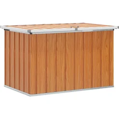 vidaXL Buitenopslagdoos Hout 109 x 67 x 65 cm Gegalvaniseerd staal