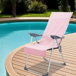 vidaXL Buiten Stoel Handdoeken 2 st Roze 130 x 60 cm