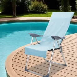 vidaXL Buiten Stoel Handdoeken 2 st Blauw 130 x 60 cm