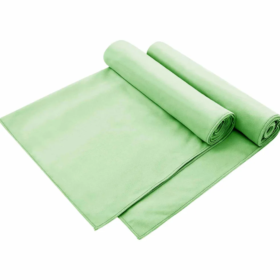 vidaXL Buiten Stoel Handdoeken 2 st Groen 130 x 60 cm