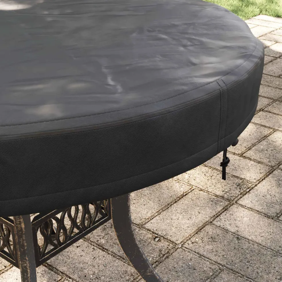 vidaXL Buiten Tafel Hoes 62 x 62 x 10 cm 210D Oxford Stof Rond