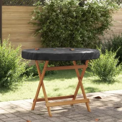 vidaXL Buiten Tafel Hoes 102 x 102 x 10 cm 420D Oxford Stof Rond