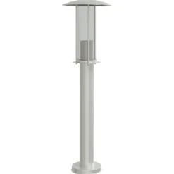vidaXL Buitenvloerlamp 60 cm roestvrijstaal zilverkleurig