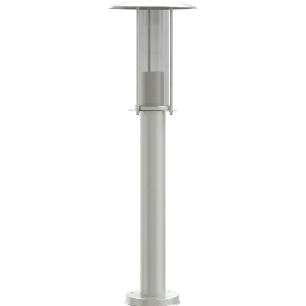 vidaXL Buitenvloerlamp 60 cm roestvrijstaal zilverkleurig