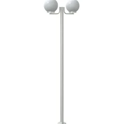 vidaXL Buitenvloerlampen 3 st 215 cm roestvrij staal zilverkleurig