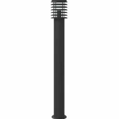vidaXL Buitenvloerlampen 3 st met sensors 110 cm roestvrijstaal zwart