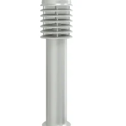 vidaXL Buitenvloerlamp met stopcontact 60 cm roestvrijstaal zilver